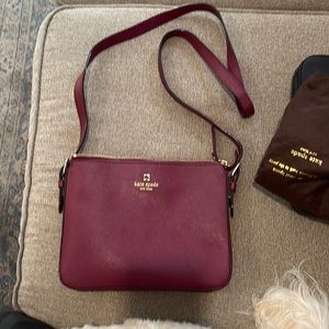 Burgundy crossbody. Kate spade.